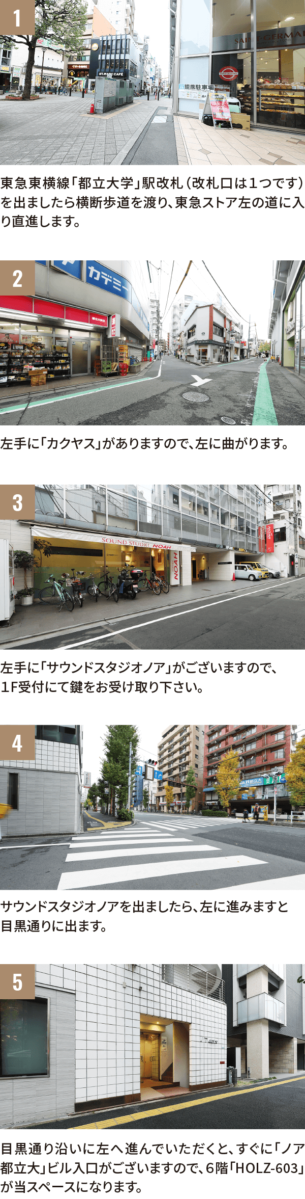 HOLZ 都立大道順イメージ